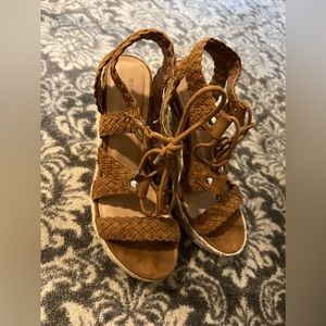 Missimo Brown Platform lace up sandal